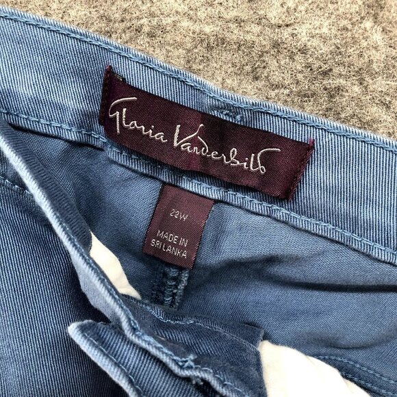 Gloria Vanderbilt Amanda Jeans Womens 22WP Short Blue Straight High Rise - Picture 10 of 11